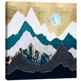 Canvas print Golden Flight with Mountains