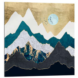 Gallery print Golden Flight with Mountains