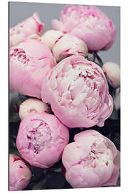 Tableau en aluminium Pivoines en rose