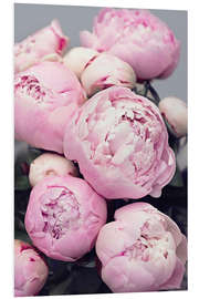 Foam board print Pink Peonies