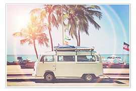 Wall print  Camper Under the Palm Trees - Sisi And Seb