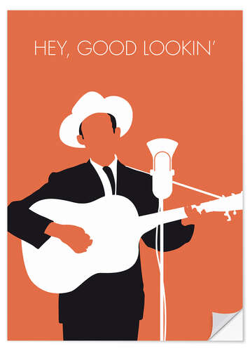 Naklejka na ścianę Hank Williams - Hey, Good Lookin'