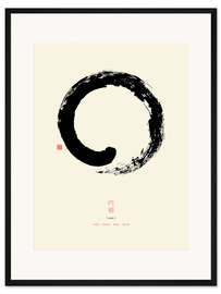 Gerahmter Kunstdruck Enso - Japanischer Zenkreis I