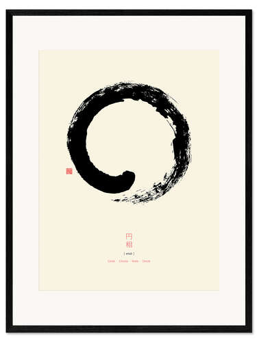 Kehystetty taidepainatus Enso - Japanese zen circle I