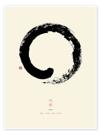 Plakat  Japoński krąg Enso I - Thoth Adan