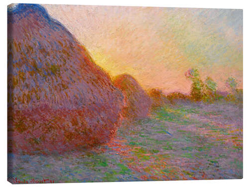 Canvas print Haystacks