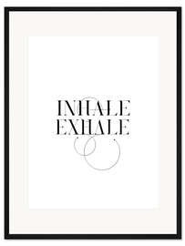 Gerahmter Kunstdruck Einatmen Ausatmen (englisch)