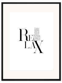 Gerahmter Kunstdruck Entspannen (englisch) - Andrea Haase