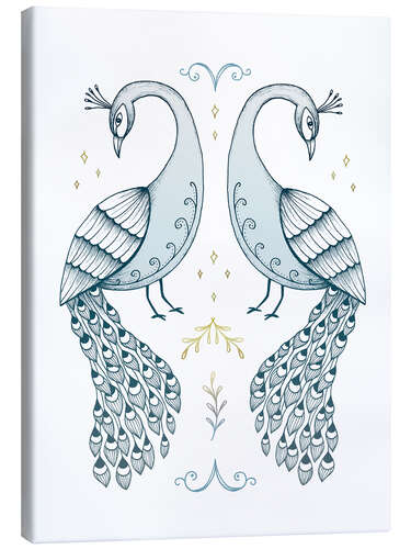 Canvas print Peacocks