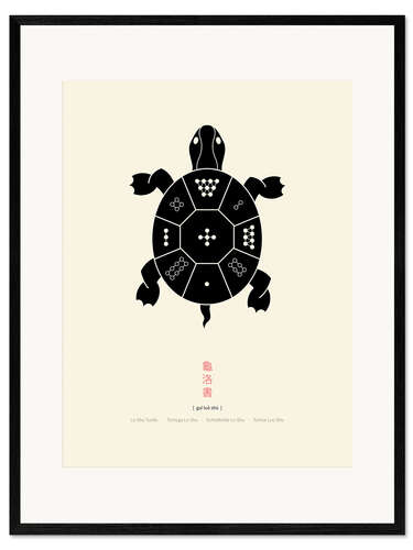 Gerahmter Kunstdruck Die Lo Shu Schildkröte