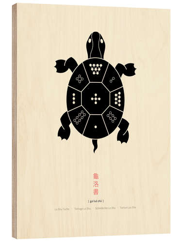 Stampa su legno The Lo Shu Turtle