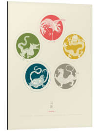 Magnettafel Fünf himmlische Bestien