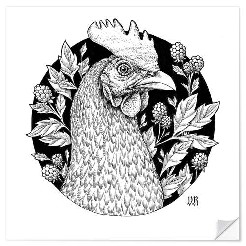 Sticker mural Joli coq