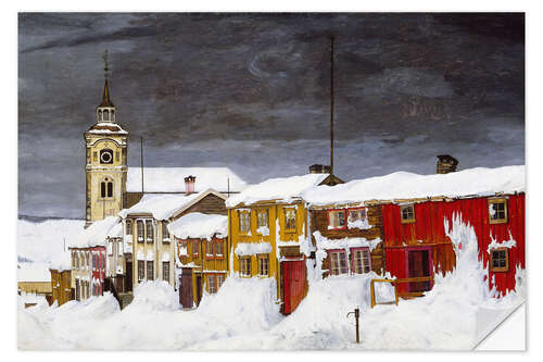 Sisustustarra Road in Røros in winter