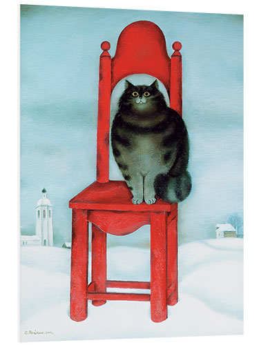 Foam board print Red chair