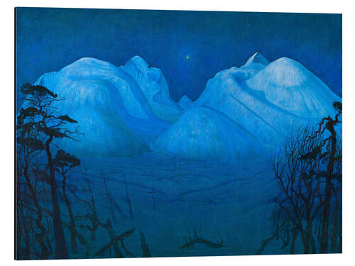 Aluminium print Winter Night in the Mountains