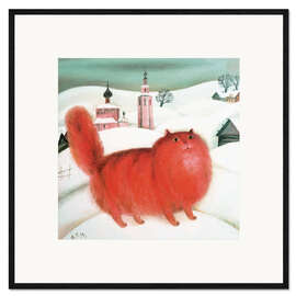 Ingelijste kunstdruk Red Cat