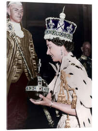 Akrylbillede Queen Elizabeth II after her coronation