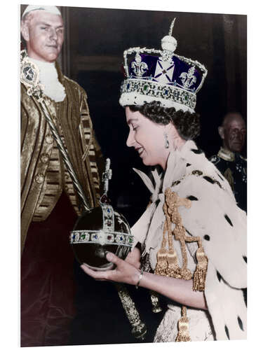 PVC-tavla Queen Elizabeth II after her coronation