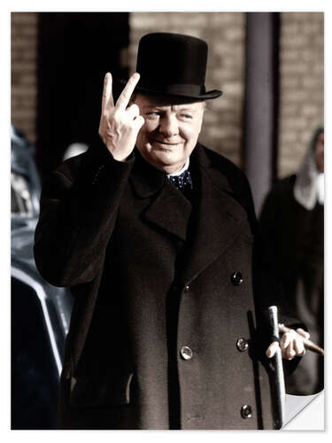 Selvklebende plakat Winston Churchill