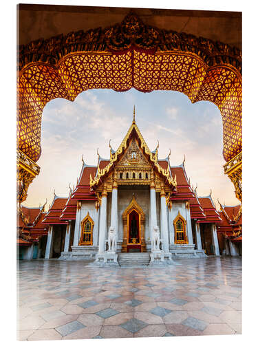 Acrylic print Marble temple in Bangkok