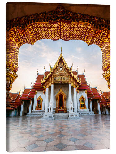 Canvas print Marble temple in Bangkok