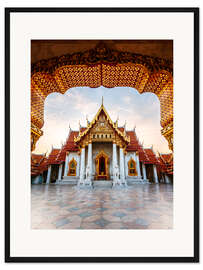 Gerahmter Kunstdruck Marmortempel in Bangkok