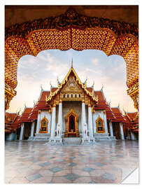Vinilo para la pared Templo mármol en Bangkok