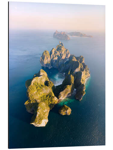 Aluminium print Maya Bay and the Phi Phi Islands