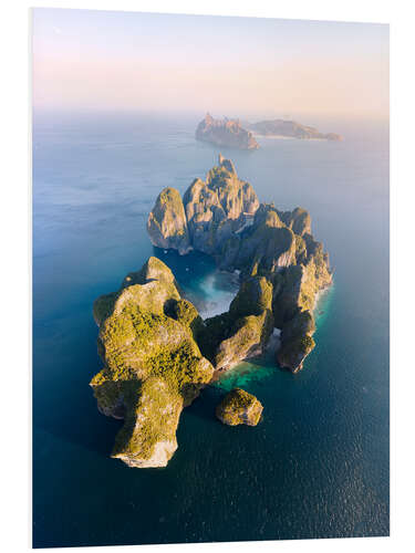 Print på skumplade Maya Bay and the Phi Phi Islands