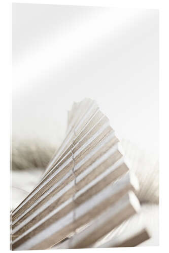 Acrylic print Dune fence