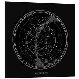 Tableau en PVC Carte des étoiles