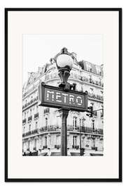 Gerahmter Kunstdruck U-Bahn in Paris