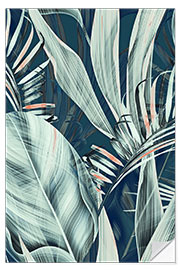 Sisustustarra Palm leaves collage