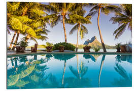 Aluminium print Sunset on Bora Bora