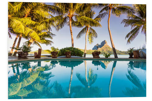 Hartschaumbild Sonnenuntergang auf Bora Bora