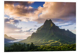 Foam board print Mount Rotui in Polynesia