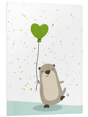 Foam board print Otter with balloon