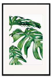 Gerahmter Kunstdruck Grüne Blätter I
