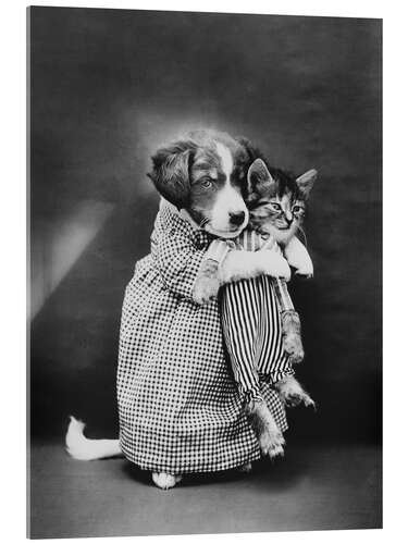 Acrylglas print Proud mother, vintage