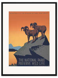Gerahmter Kunstdruck Nationalparks schützen (englisch)