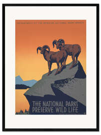 Plakat artystyczny premium w ramie Protecting National Parks