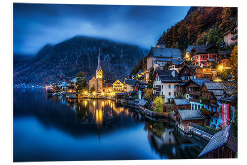 Foam board print Hallstatt at dawn