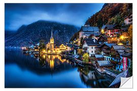 Autocolante decorativo Hallstatt ao amanhecer