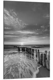 Magnettafel Sonnenuntergang an der Nordsee