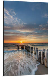 Magnettafel Sonnenuntergang an der Buhne