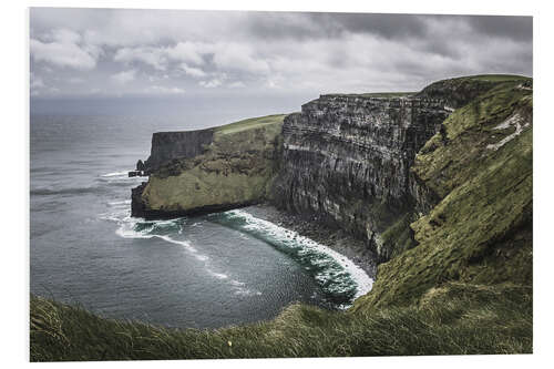 Tableau en PVC Falaises de Moher sous la pluie