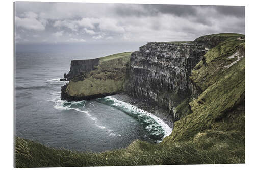 Quadro em plexi-alumínio Penhascos de Moher na chuva