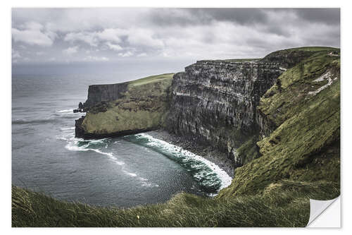 Wandsticker Cliffs of Moher bei Regen