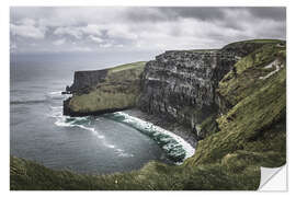 Sticker mural Falaises de Moher sous la pluie